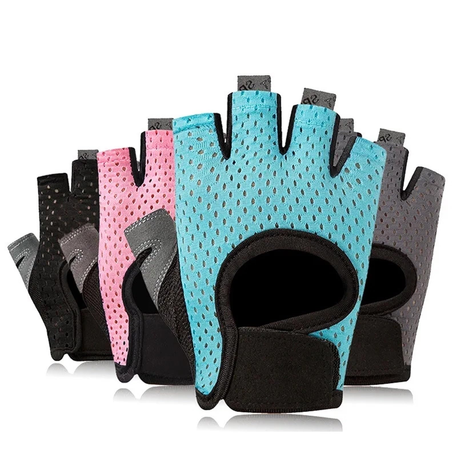 Guanti Da Fitness Guanti sportivi da donna, estivi, antiscivolo, in seta ghiacciata, traspiranti, da uomo, con mezze dita, for allenamento Per Il Fitness