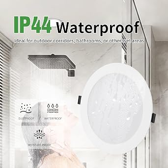 2 Pack LED Downlights Ceiling 16W 1400LM 3CCT IP44, Cutout 145-160mm [Energy Class E]