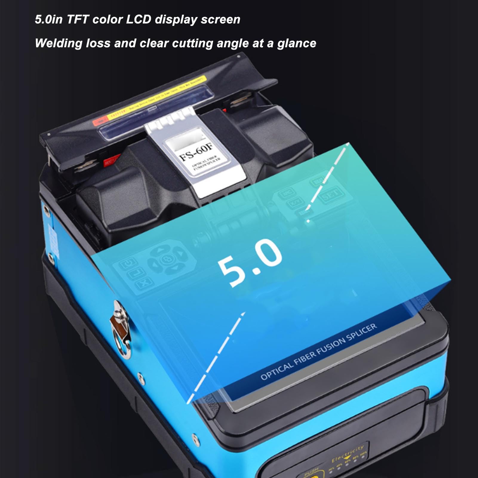Kit de Boîte à Outils de Couperet de Fibre Optique de Machine D'épisseur Portatif 100 à 240V (Prise UE 100‑240V)
