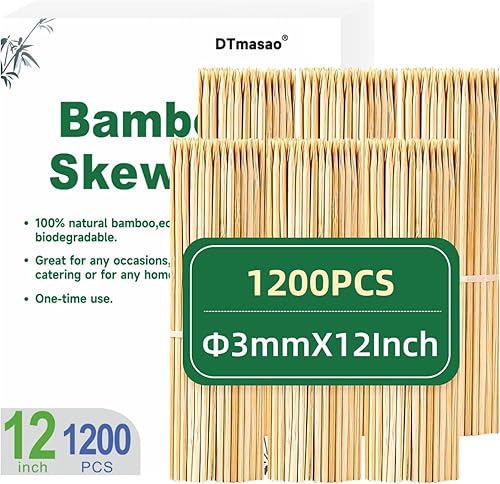 Miniatura 11 de 200 pinchos de bambú de 6 pulgadas para palos de madera, barbacoa, aperitivo, fruta, cóctel, kabob, fuente de chocolate, parrilla, cocina