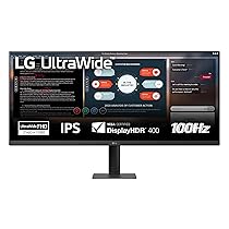 LG 34U511A Monitor UltraWide 21:9 34″ IPS, WFHD (2560×1080), HDR 400, 100Hz, sRGB 99%, HDMI, DisplayPort, Uscita Cuffie, Schermo Antiriflesso, Reader Mode, Flicker Safe, Nero