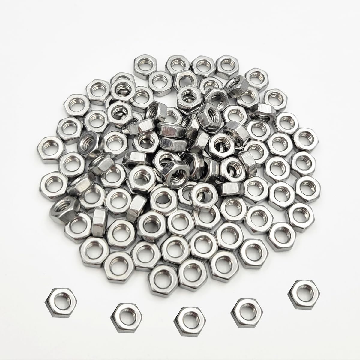 M8 Stainless Steel Hex Nuts - 30pcs -7 M8 Stainless Steel Hex Nuts - 30pcs -7