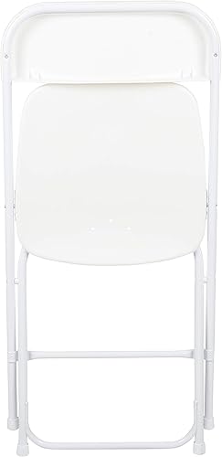 Miniatura 44 de EMMA + OLIVER Juego de 10 sillas plegables de plástico, capacidad de peso de 650 libras, silla plegable apilable ligera en color rojo