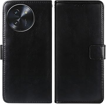 for Doogee Note 59 6.75" Case, Premium PU Leather Flip Case Cover with Card Holder and Kickstand for Doogee Note 59 - Black