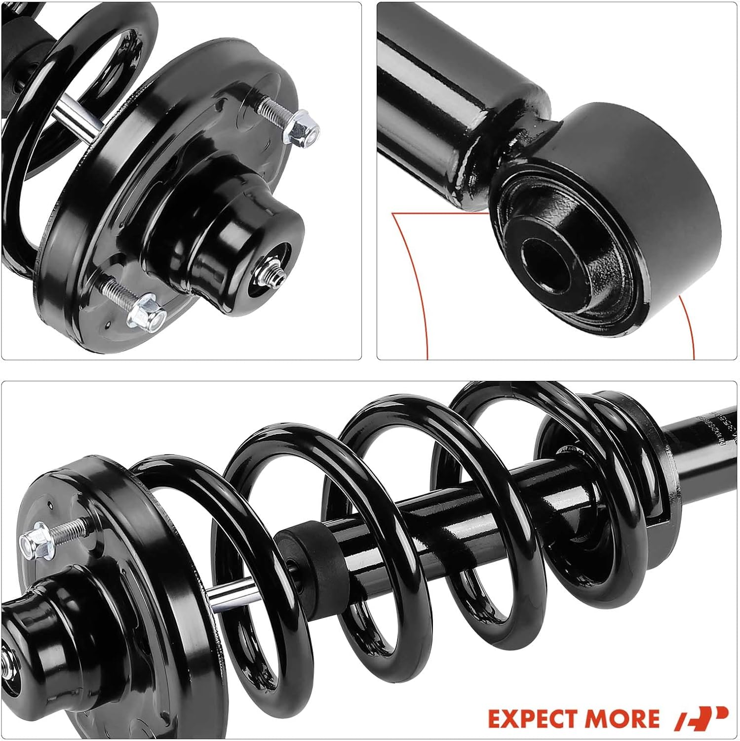 A-Premium Rear Complete Struts Compatible with Ford Expedition 2018-2022 & Lincoln Navigator 2018-2022 - 2x Replacement Suspension Shock Absorber with Coil Spring Assembly