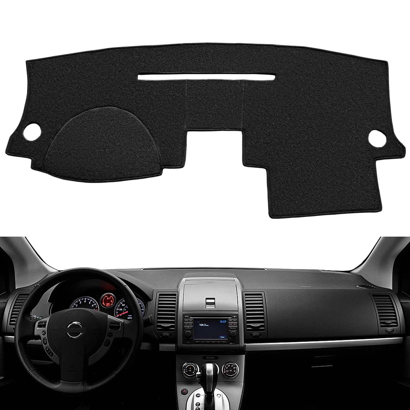 Photo 1 of Fcovergurus Dash Cover Mat Custom Fit for Nissan Sentra (Black) F245
