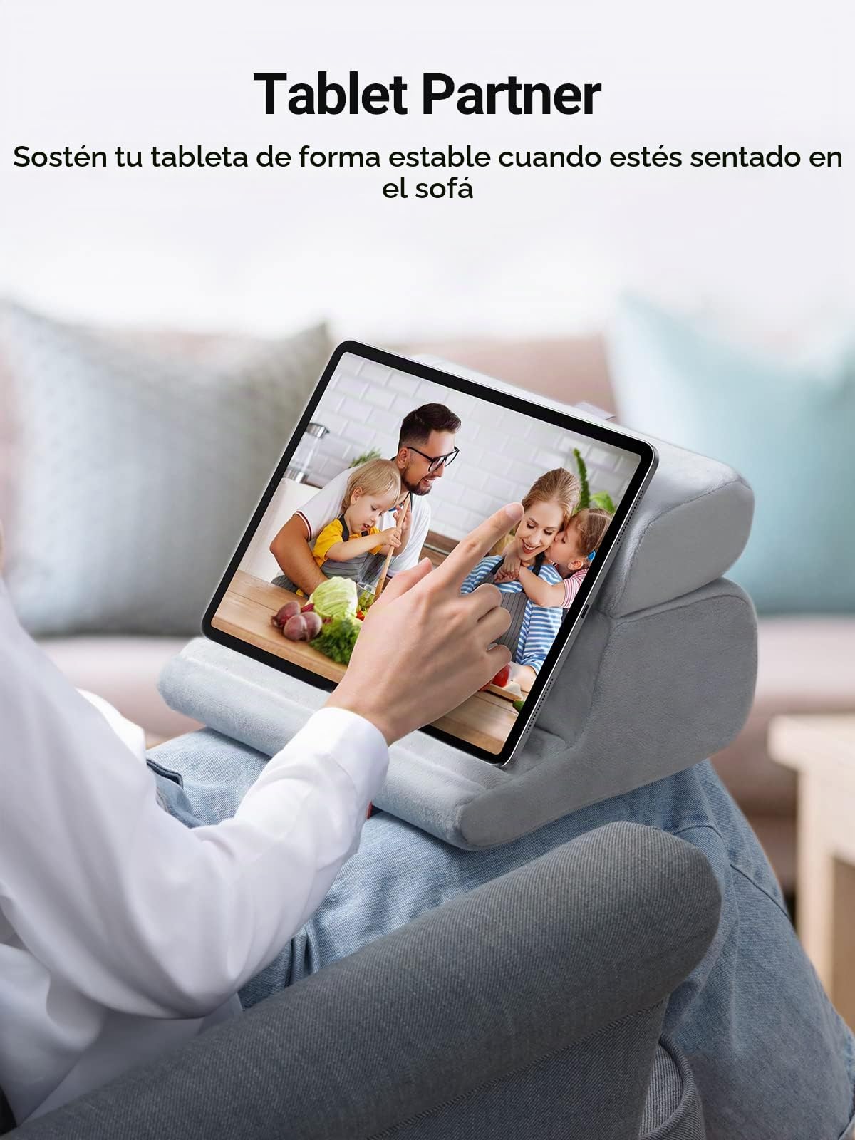 UGREEN - Soporte para Tableta - Soporte para cojín de Tableta - Soporte de cojín para Cama, sofá, multiángulo, extraíble