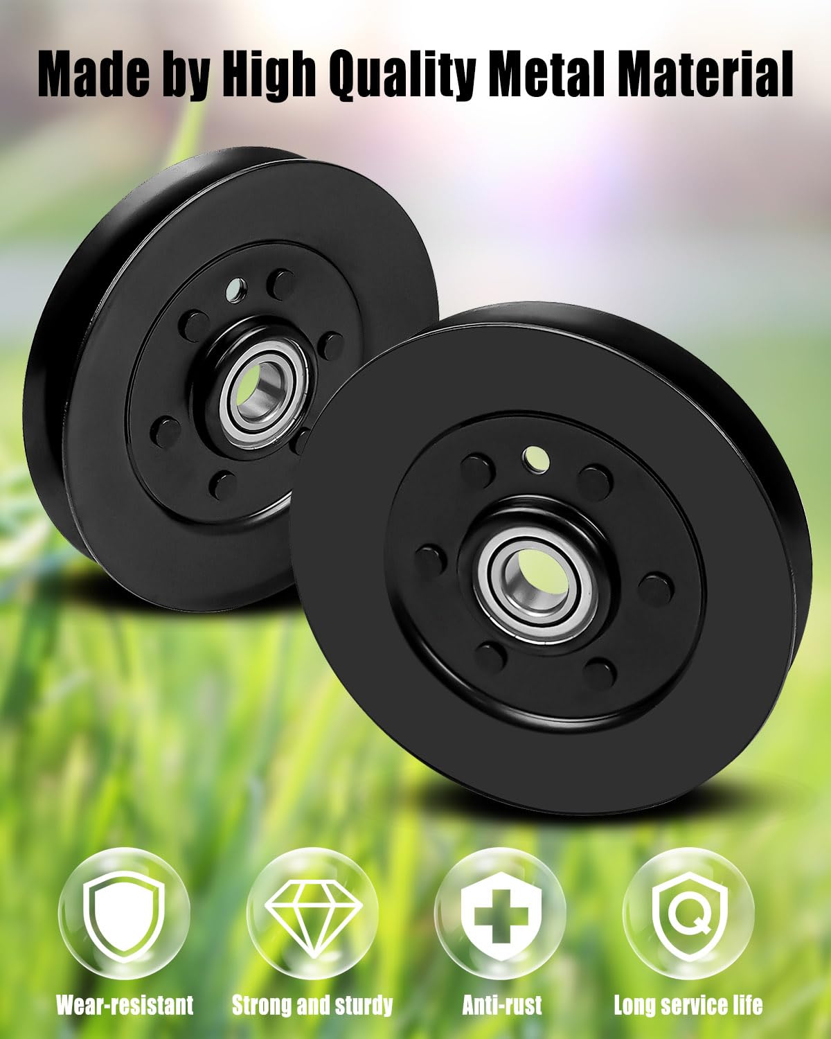 Polea tensora para cortacésped John Deere 737 757 ZTrak 2025R 2305 Tractores compactos 54C 54D, polea de correa de cortacésped de repuesto TCA17540 TCA14330 TCA14594