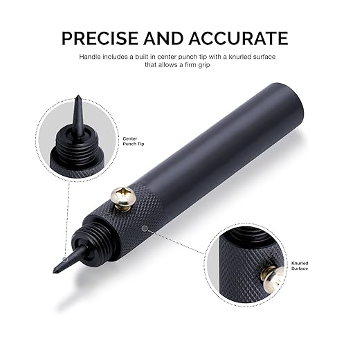 Vista 3 de NEIKO 02614A Interchangeable Large Hollow Hole Punch Tool Set, 10 Piece, Gasket Maker, Heavy Duty Gasket Punch Set, Includes Hole Puncher Tool