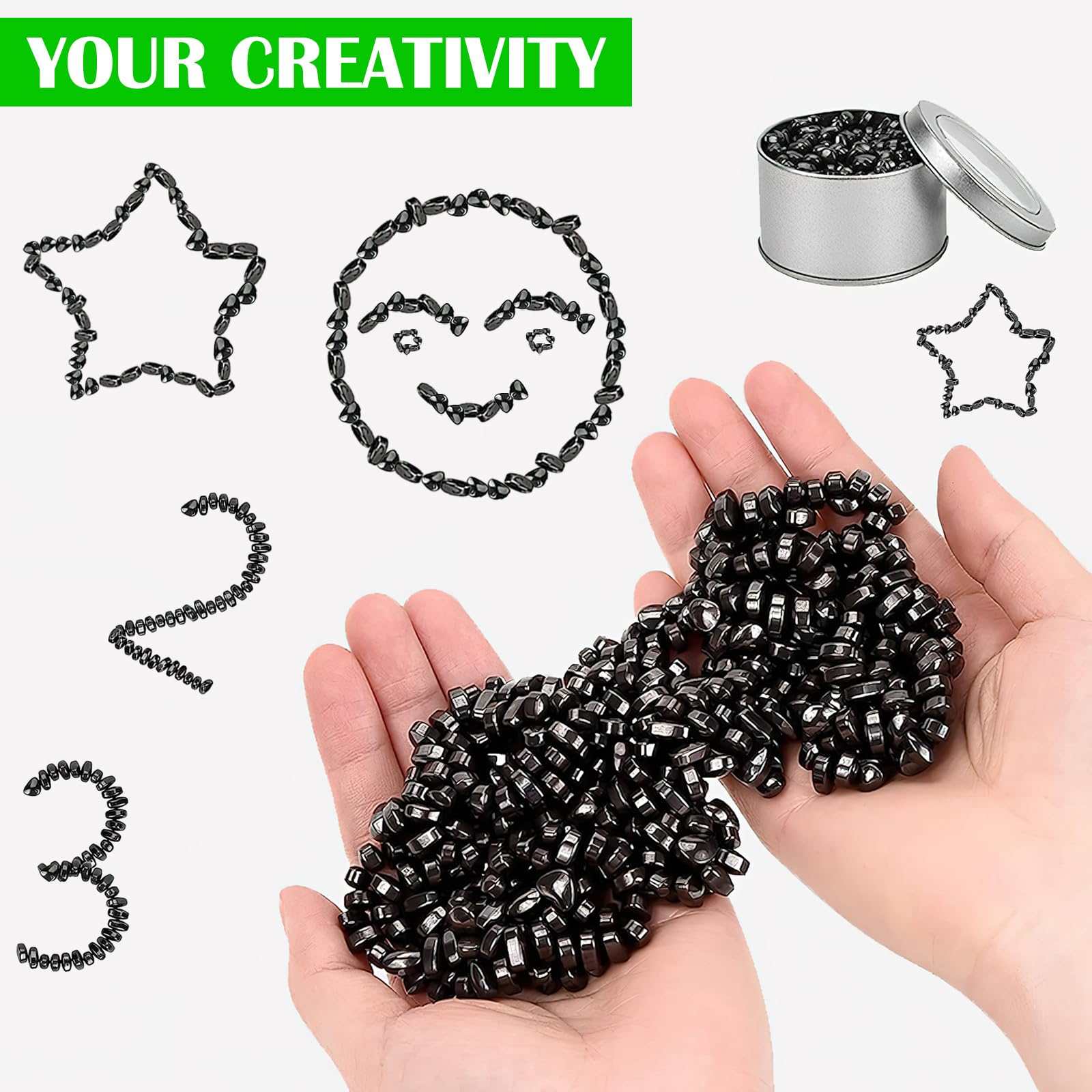 512-teiliges Magnet Konstruktionsset - Kreative Magnetbausteine Für Erwachsene | Anti-Stress Spiel