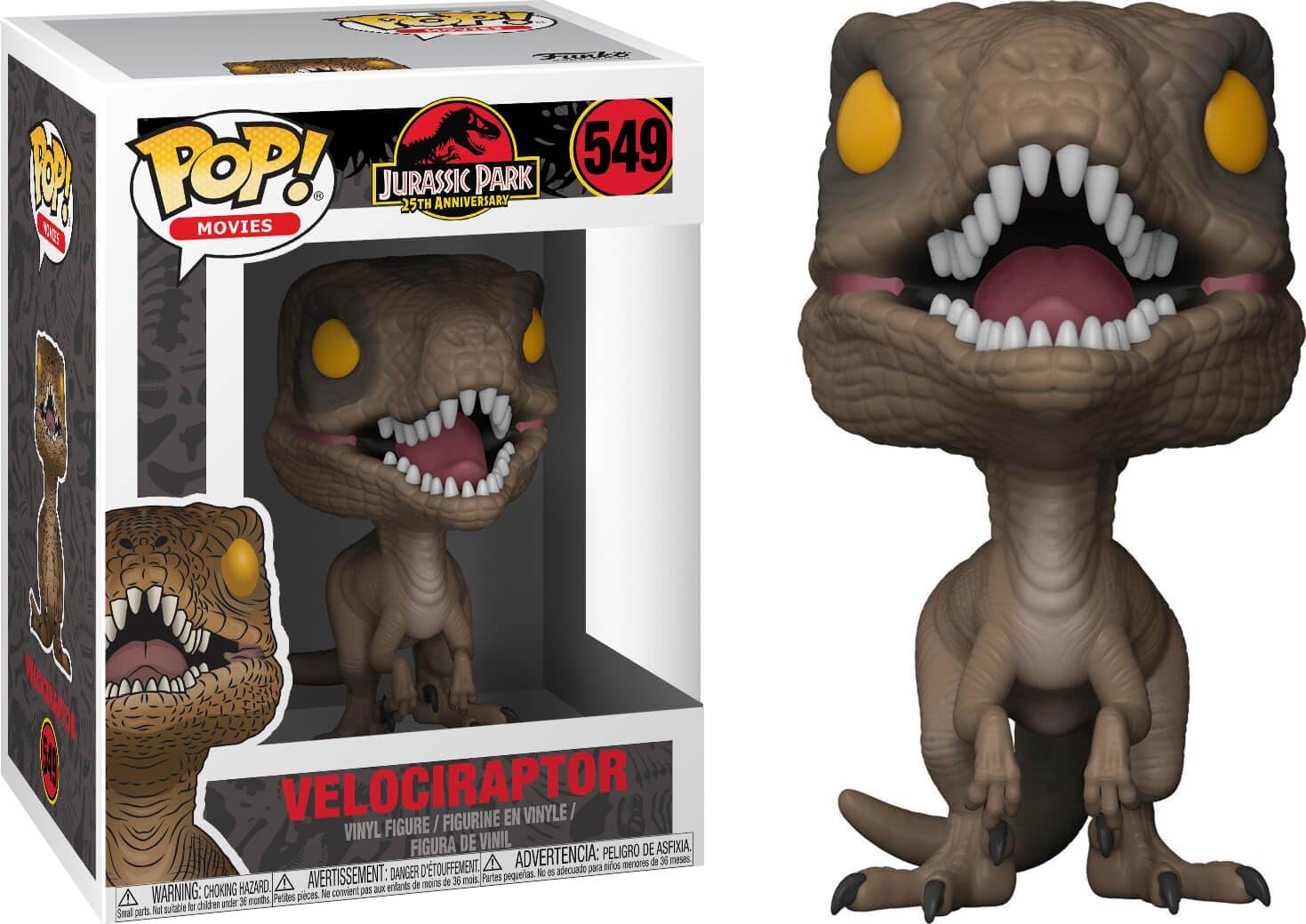 Funko POP Jurassic Park - Velociraptor Pop! Vinyl Figure (Bundled with Compatible Pop Box Protector Case), Multicolor, 3.75 inches