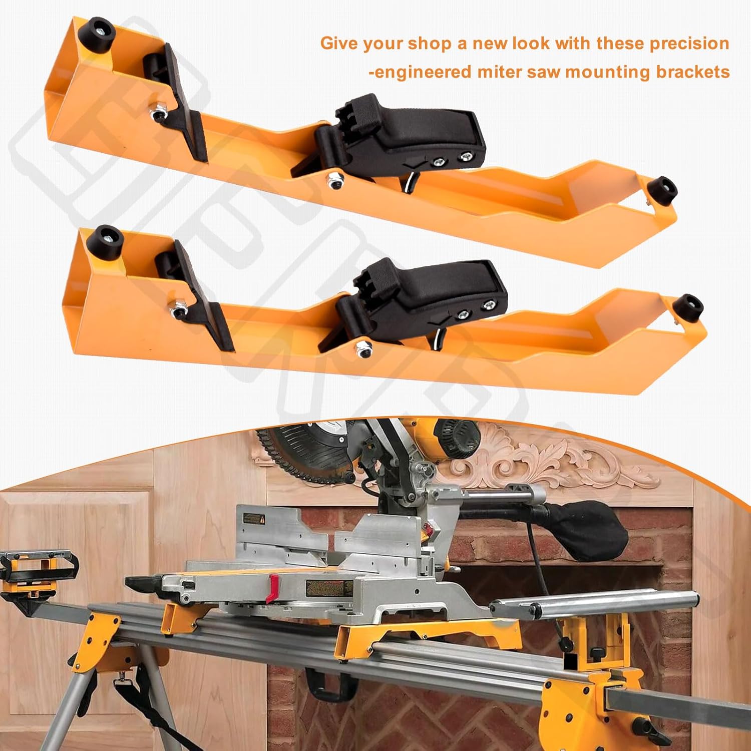 2 Pack N087371 DW7231 Miter Saw Mounting Brackets Compatible With DeWalt DW723, DWX723, DWX724, DWX725, DWX725B, DW730, DE7030, DW7231, DE7025-XJ Heavy Duty Miter Saw