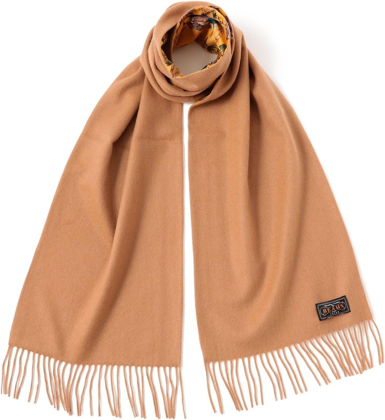 ビームス アルテア Altea チェックマフラー イエロー altea ストール