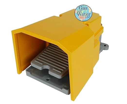 Pedal Foot Switch Heavy Duty Aluminum Cast with Guard 15A SPDT Electric Momentary Nonslip G&W