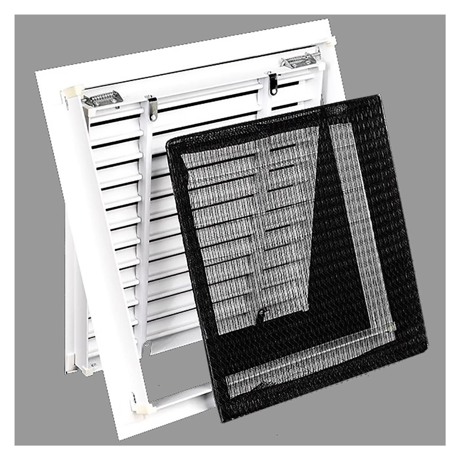 Quadratisches Metall-Lüftungsgitter mit Sieb, Einbau-Deckenlüftungshaube für Küchenunterstände, Rückluftfiltergitter (22 x 22 Zoll (55 x 55 cm))