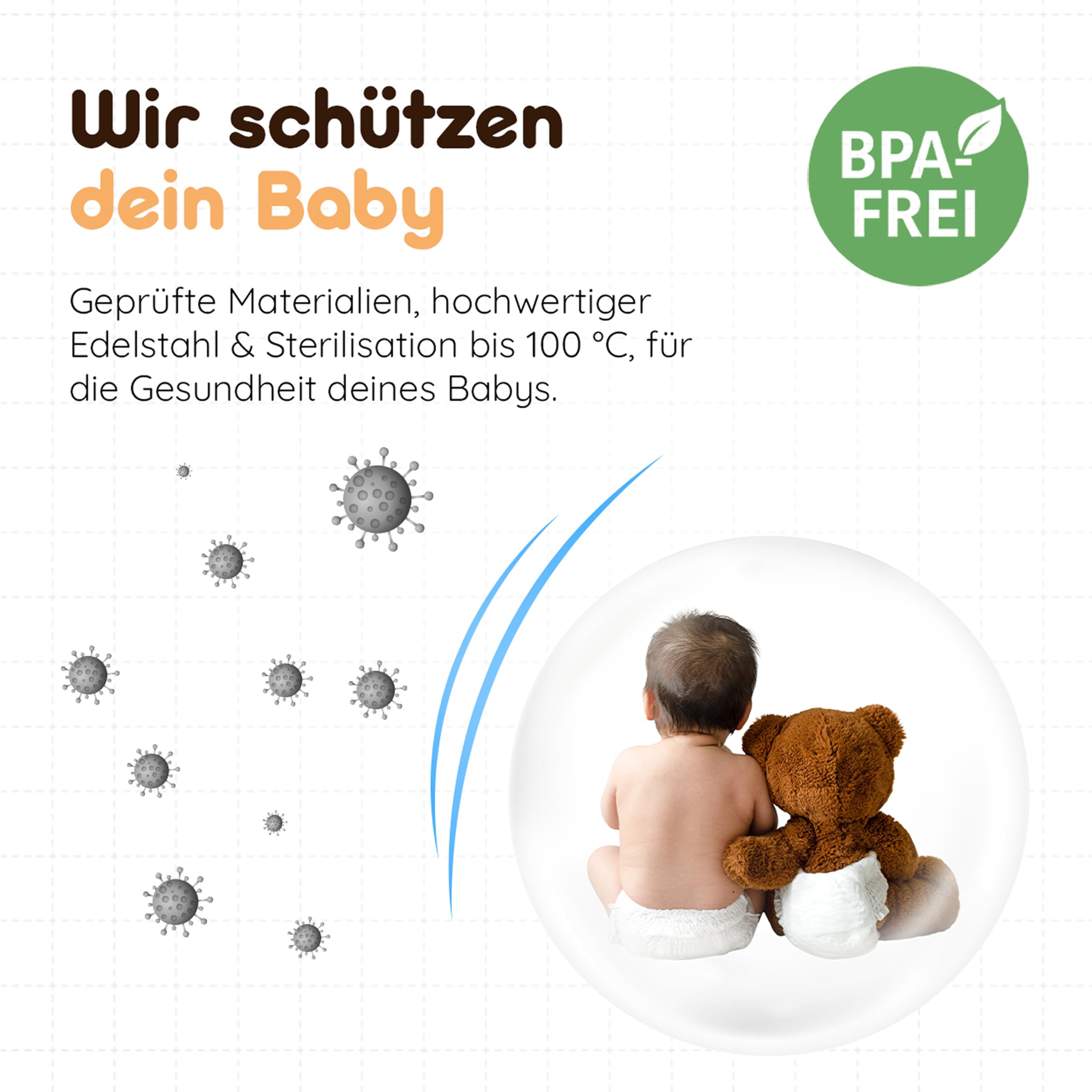 BEBELUX BebeWarm V2 Lux Mommy Kit - Calentador de biberones | Temperatura perfecta en dos minutos, hasta 500 ml, batería, USB-C, juego de accesorios, color beige