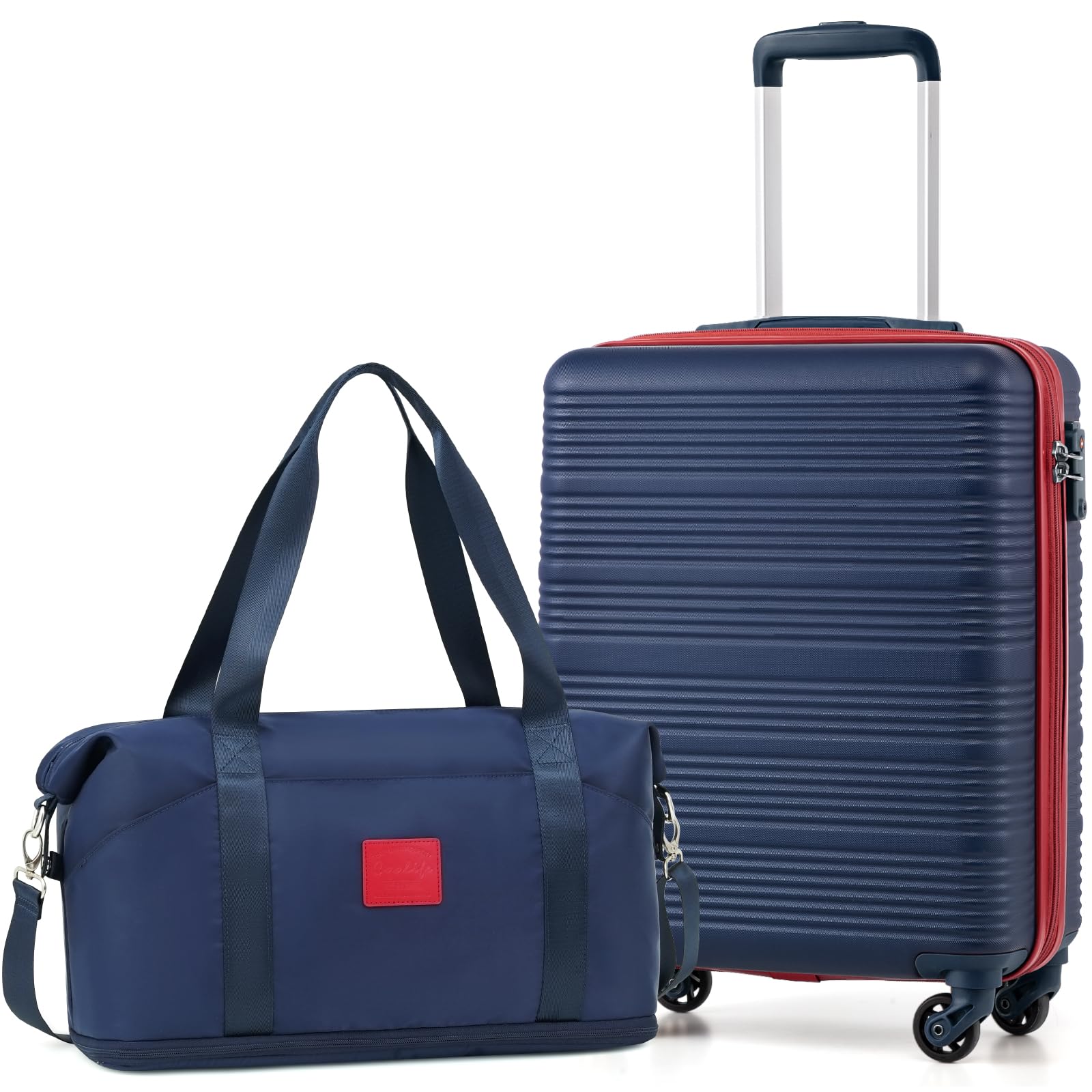 COOLIFE Kabinenkoffer 55X35X20cm für Ryanair Fluggesellschaft Handgepäck Kabinengepäck Hartschlagenkoffer Leichtgewicht mit TSA-Schloss und 4 Spinner-Rädern
