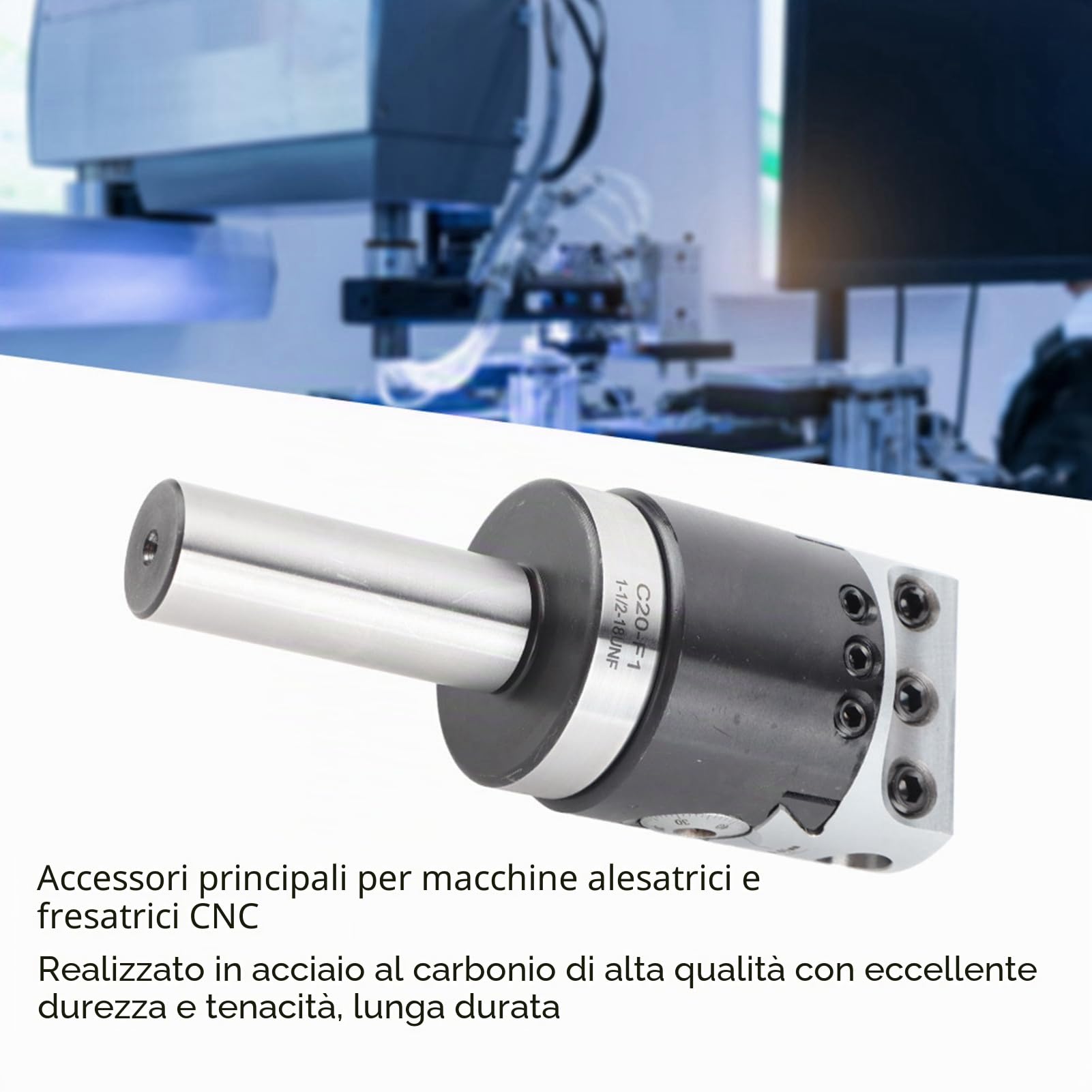Set testa di alesatura Fresa per alesatura in acciaio al carbonio C20-F1-12 Gambo per alesatura con scatola portaoggetti per fresatrice CNC