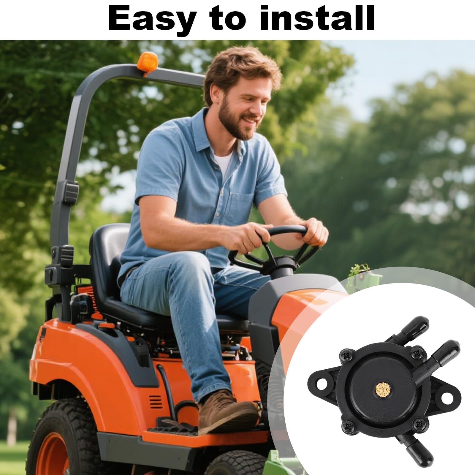 BOXOB Kraftstoffpumpe mit Filter, Ölpumpensatz mit Ölschlauch und Klemmen für Kleine Motoren von Kohler Briggs & Stratton John Deere Cub Cadet