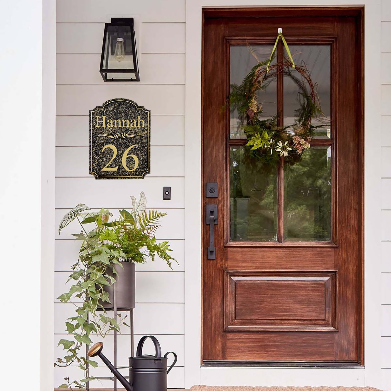 Numéro De Maison Personnalisé, Panneau D'adresse En Acrylique, Plaque D'adresse Vintage, Signes Pour L'extérieur De La Maison, L'hôtel, Le Bureau, Le Jardin, En Métal Ou En Acrylique