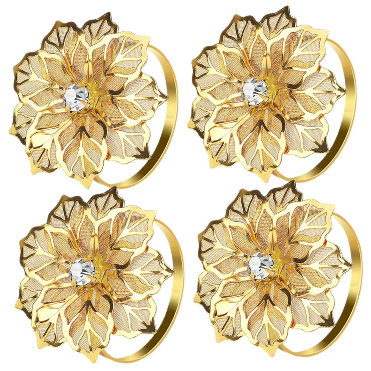 TOPBATHY 20piezas Aros De Servilleta De Inoxidable Diseño De para Bodas y Soporte Decorativo para Mesa