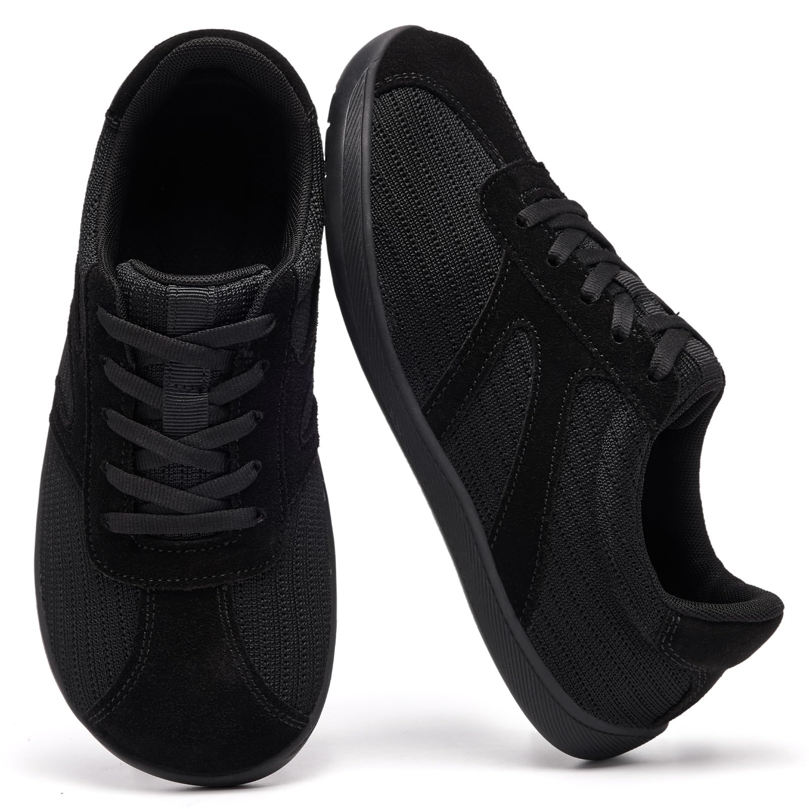 Myzmnk Barfußschuhe Damen breite Zehenbox Sneaker | Barfuss Schuhe, Atmungsaktiv Laufschuhe, Joggen Fitness Training, Alltägliche Nutzung Ganz