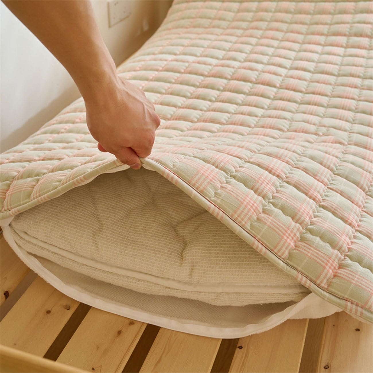 Matelas Pliable Futon Japonais Coton Bio Tatami Futon 2 Places 1 Place 140x190 Pliable Matelas Au Sol(G,90x190cm(3.3kg))
