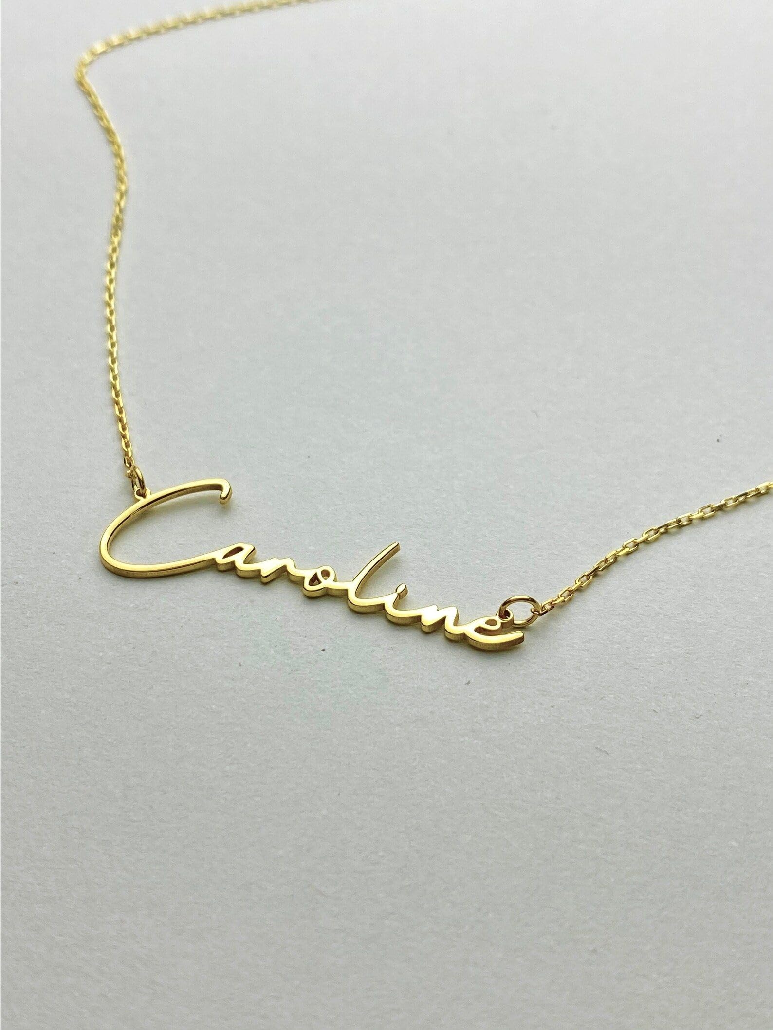 Personalizado plata de ley collar con nombre personalizado placa con nombre joya