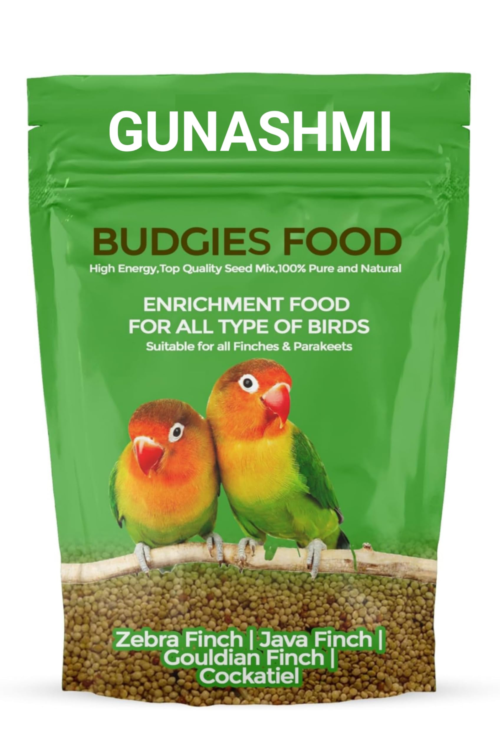 GUNASHMI Enrichment All Type of Birds Food Millet & Bird Seeds for All Life Stages Lovebirds, Canary, Finches, Waxbills, Budgies, Cockatiels, Parrots & Parakeets, 450 Grams - Pack of 5 (B0D3PY6F5W) Amazon Price History, Amazon Price Tracker