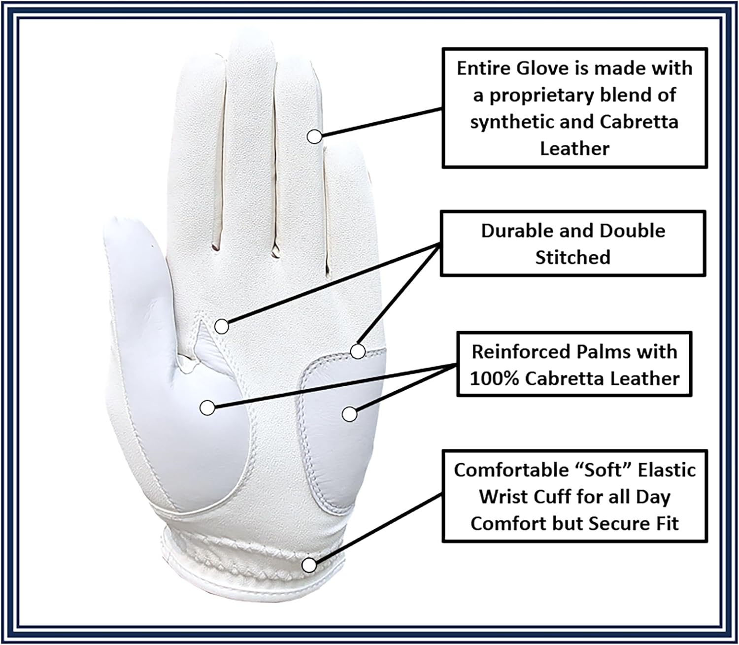 Shocker Funny Golf Glove - Men’s All Weather Grip Durable Premium Japanese Synthetic Leather LH RH Performance Gear S Thru XXL Sizes for Golfers - Image 3