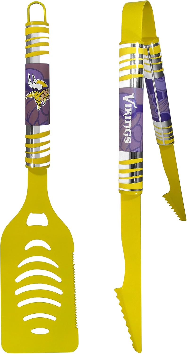 Siskiyou Sports NFL Minnesota Vikings 2 pc Color Tailgate BBQ Set Team Colors, One Size