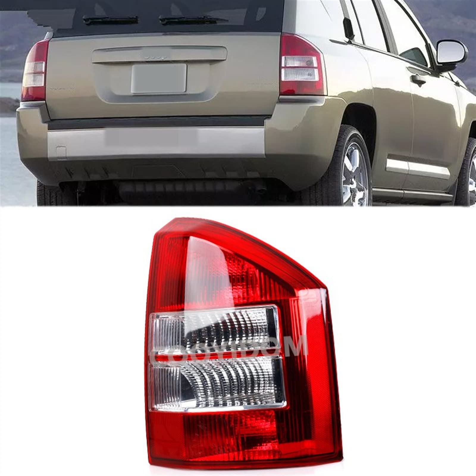 Rückleuchten, Parkleuchten, Links, rechts, Rücklicht, Nebelscheinwerfer, Blinker, Bremslicht, Lampenschirm ohne Glühbirne für Ford Compass 2007–2010