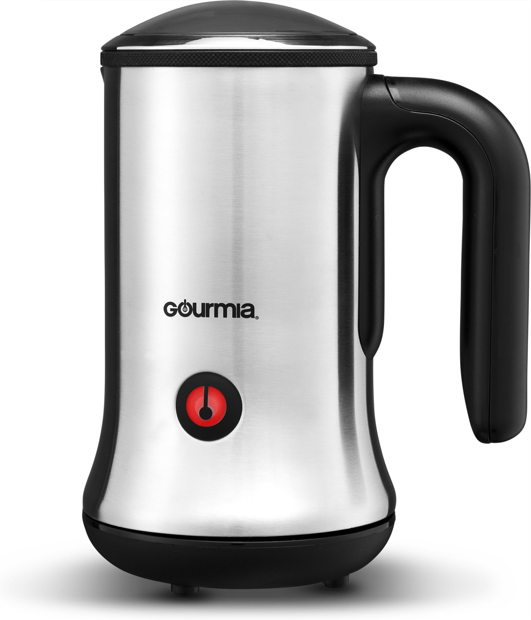 Gourmia Cordless Electric Milk Frother & Heater, Stainless Steel 3 Function Froth Maker for Lattes and Cappuccinos, and Milk Heater
