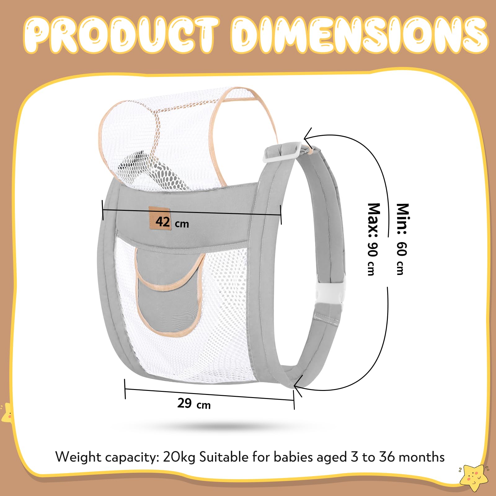 Baby Carrier for 0-36 Months, Stokke Ergonomic Waist Bag, Stokke Waist Bag with Adjustable Straps - Image 2