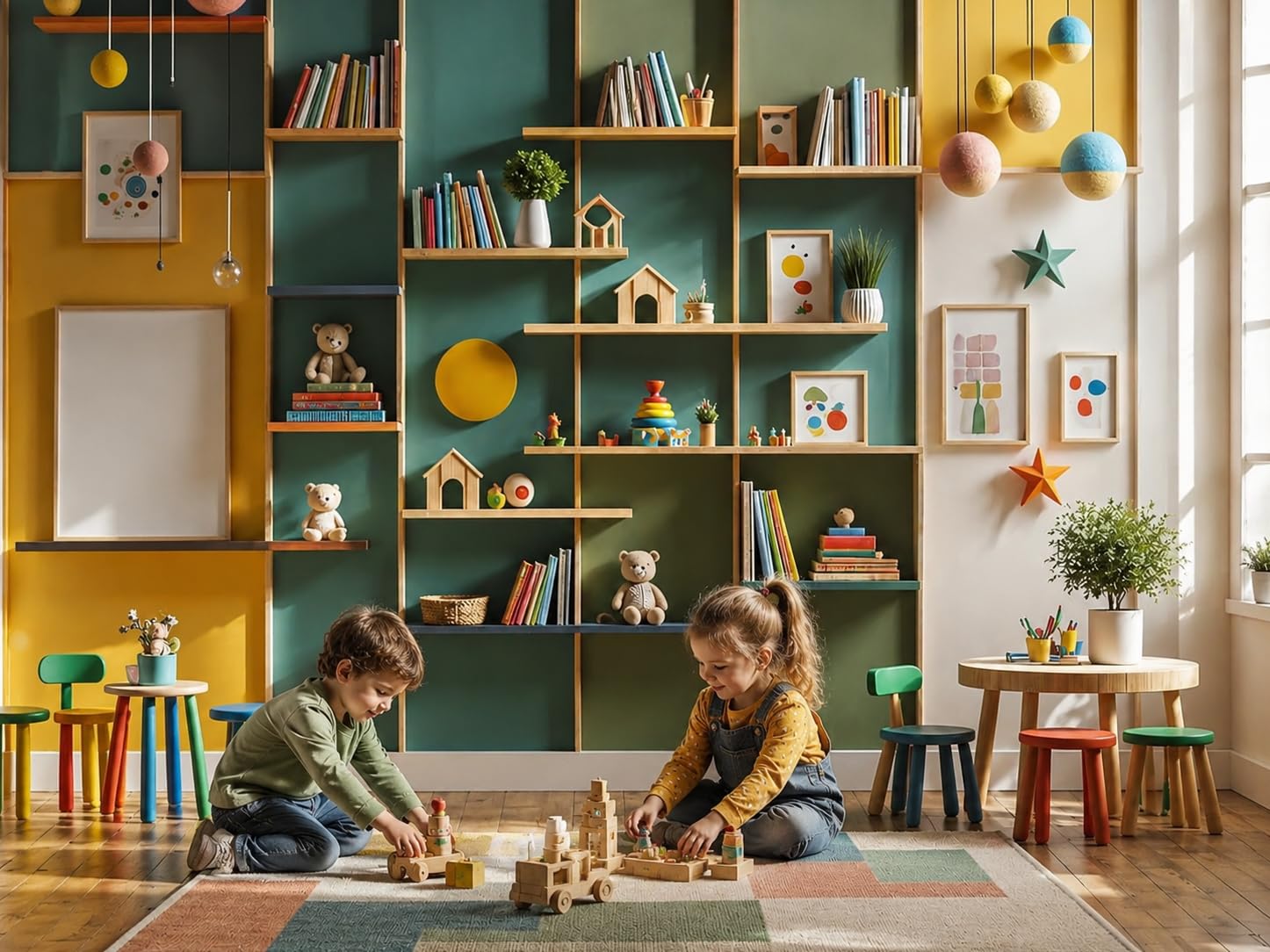 Artefizio Mensola a Muro in Legno Naturale, Scaffale Sospeso 11 Colori | Mensola sospesa in legno naturale, ideale per arredare bagno, cucina, camera, soggiorno e ufficio