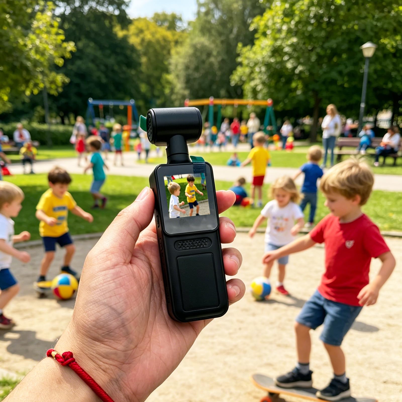 Videocamera vlog 4K 40MP Wi-Fi per viaggi all'aperto | grandangolo ultra 135°, touch screen da 1,33", clip stabile per riprese a mani libere, supporta schede di memoria fino a 256