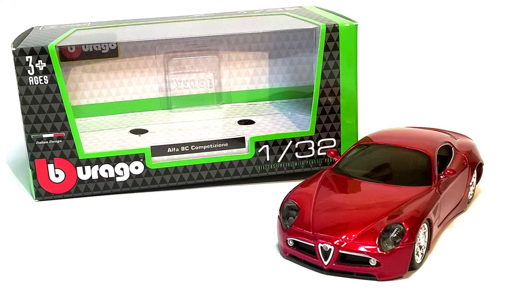 Amazon.co.jp: Burago DeepレッドAlfa 8 C Competizione Car 1.32