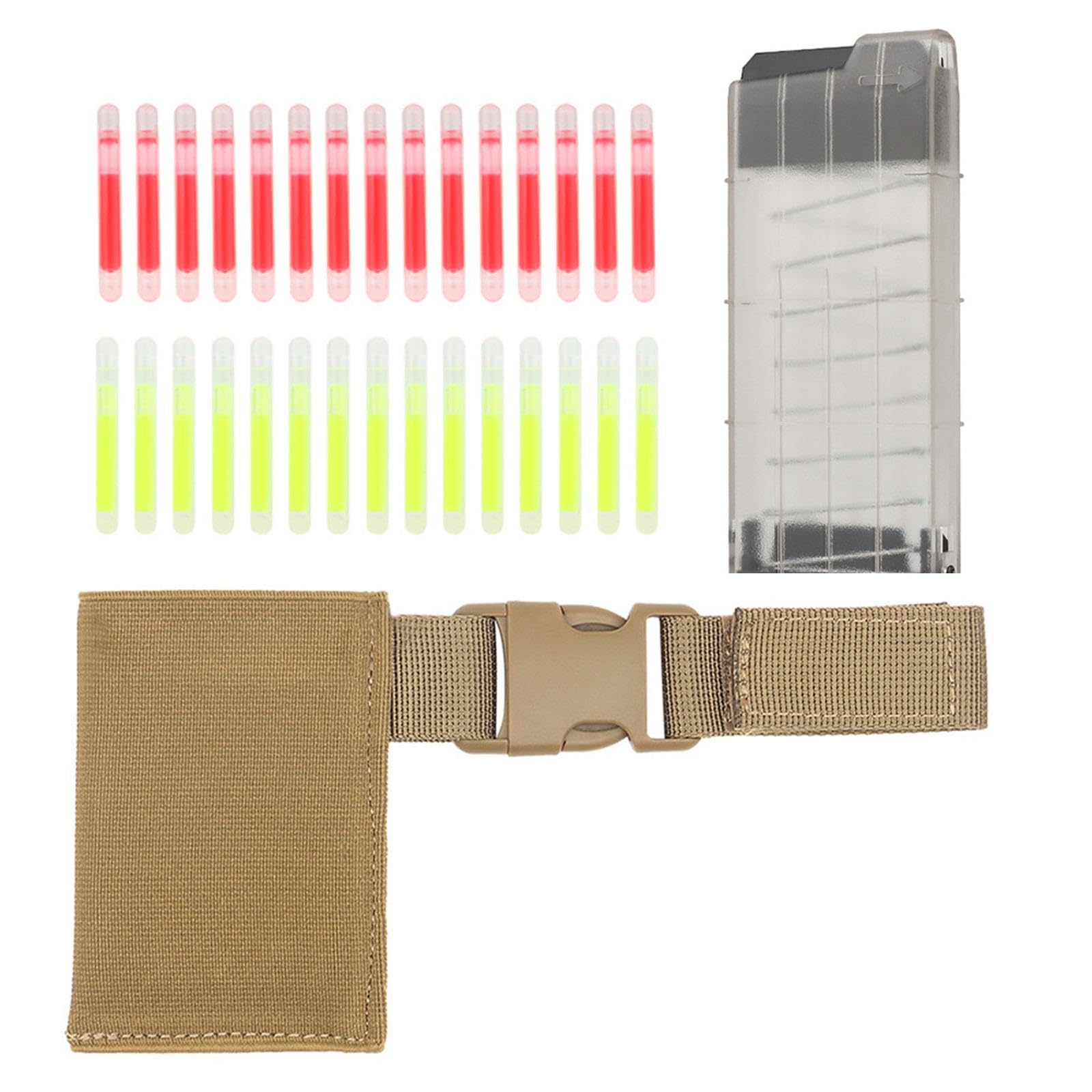 rockible Emergency Glow Sticks for Marking and Signaling, Portable Labeling Tool with Sleeve, Khaki