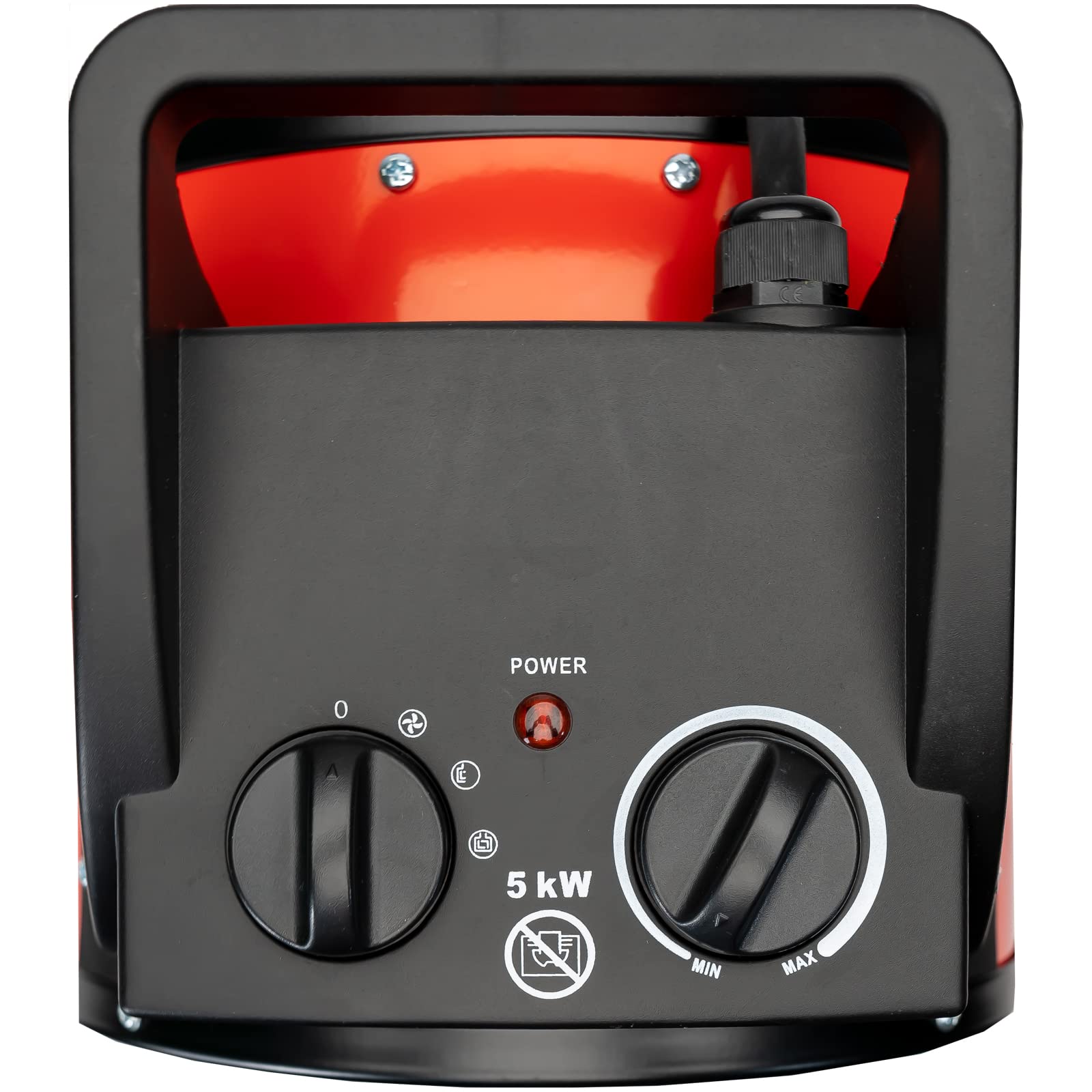 Grafner Elektro Turbo Heizgebläse 5 kW, Starkstrom 400 Volt, Thermostat, 3 Heizstufen, kraftvoller Lüfter, Keramik PTC-Element, Bau Heizer elektrisch Baustelle Zeltheizung Elektroheizer Heizlüfter