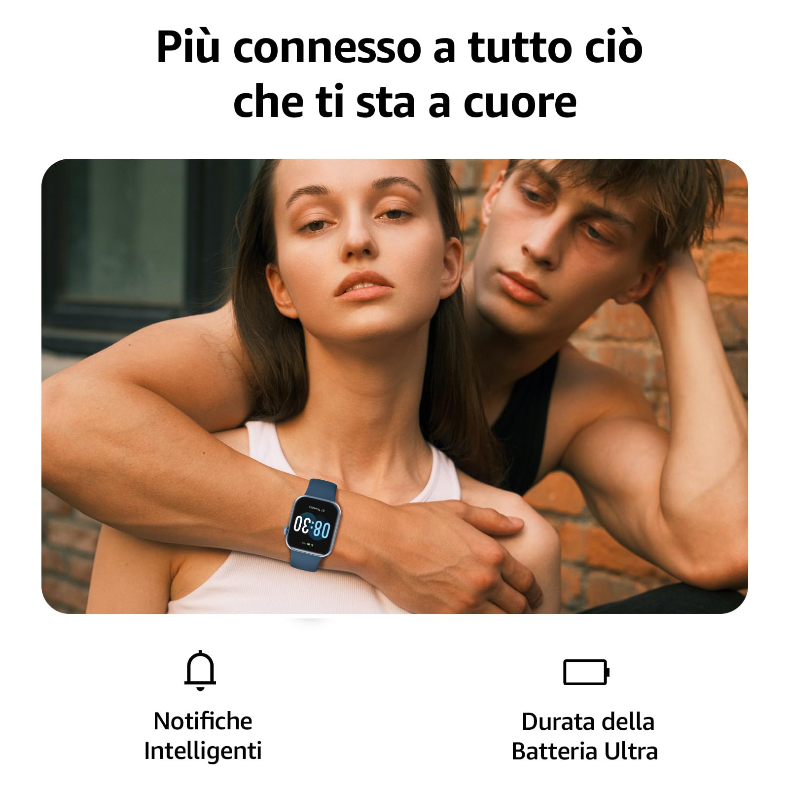 AcclaFit Smartwatch Uomo Donna, 1.85" Orologio Smartwatch con Effettua/Risposta Chiamate, 113 Sportive Smart Watch con Contapassi/SpO2/Sonno/Cardiofrequenzimetro, Impermeabil IP68 per iOS Android