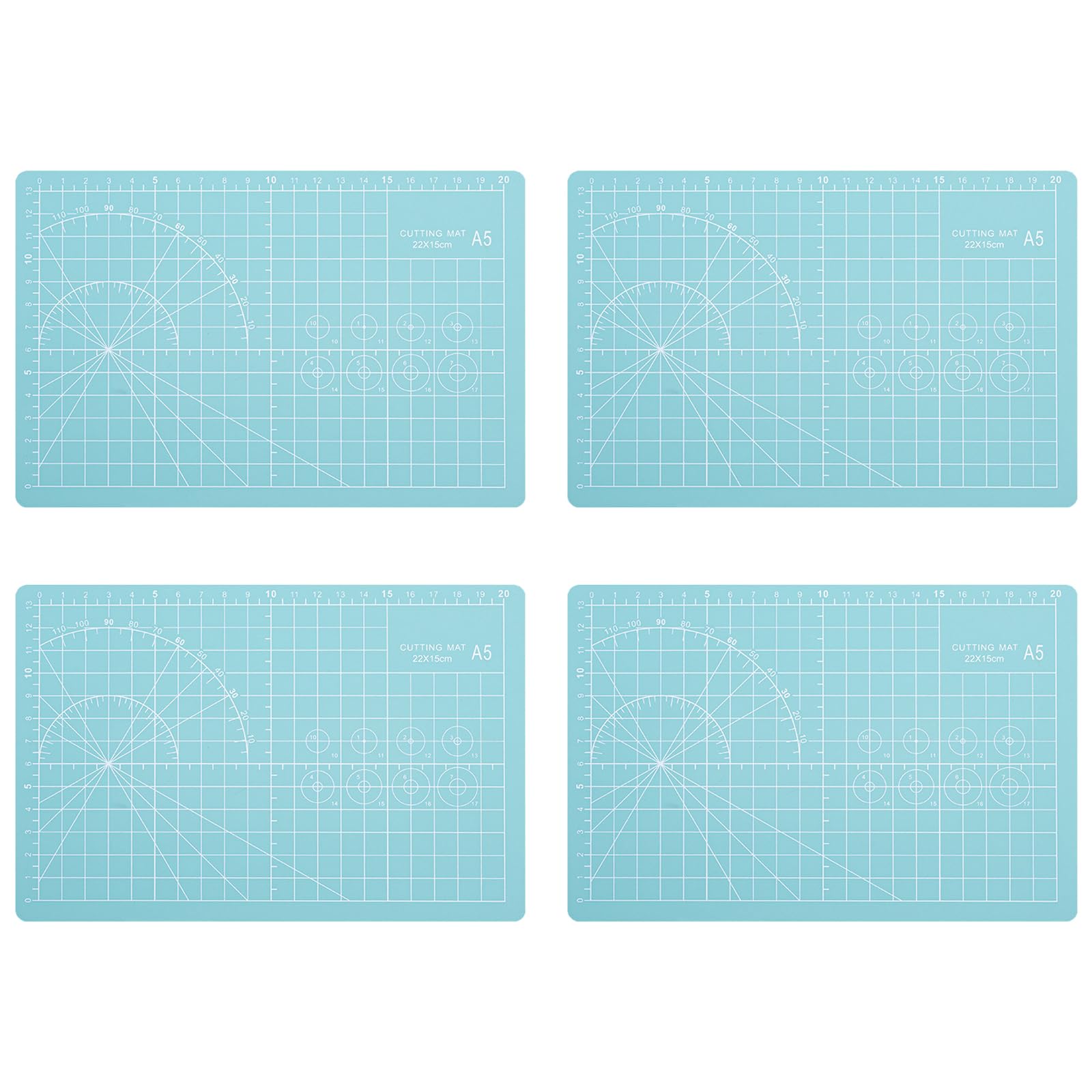 Xjdzineq Healings Cutting Mats for Crafting and Sewing with Double Side Measurement Grids and Sturdy PVC Materials Nonslip Craft Cutting Surfaces