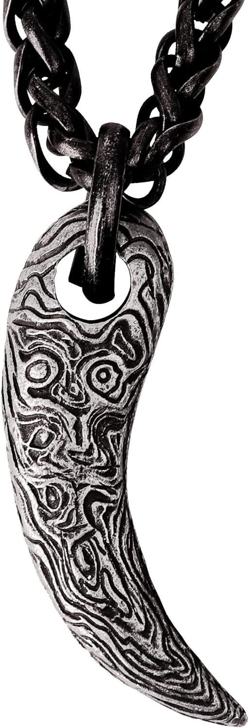 HAQUIL Viking Wolf Tooth Pendant Necklace, Wheat Denmark Ubuy