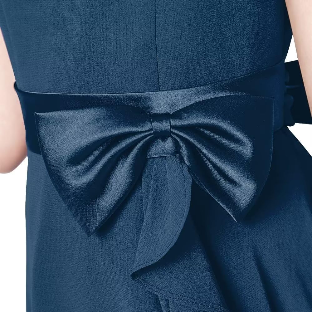 Little Juniors Girl Long Bridesmaid Dress Wedding Flower Girls Formal Pageant Party Dresses Chiffon Sleeveless - Image 5