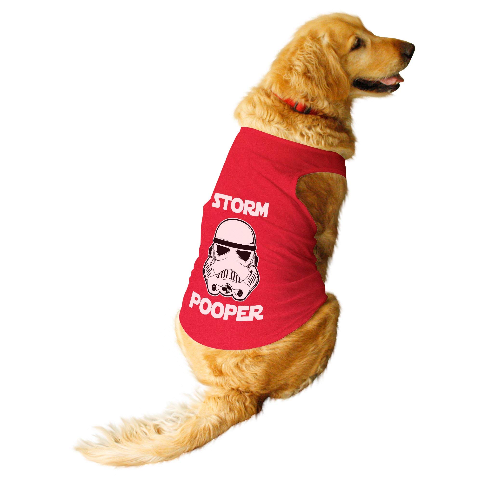 Ruse. Pet Strom Pooper Round Neck Sleeveless Dog Tank T-Shirt for Dogs Full Grown Retrievers, Labs (Poppy Red, X-Large) (B07R6912S1) Amazon Price History, Amazon Price Tracker