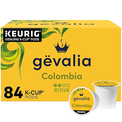 Gevalia Colombia K-Cup Coffee Pods, for a Keto and Low Carb Lifestyle, 84 ct Box