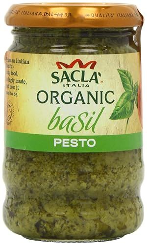 Sacla Pesto de albahaca verde ecológico 6.70 oz (Pack de 3)