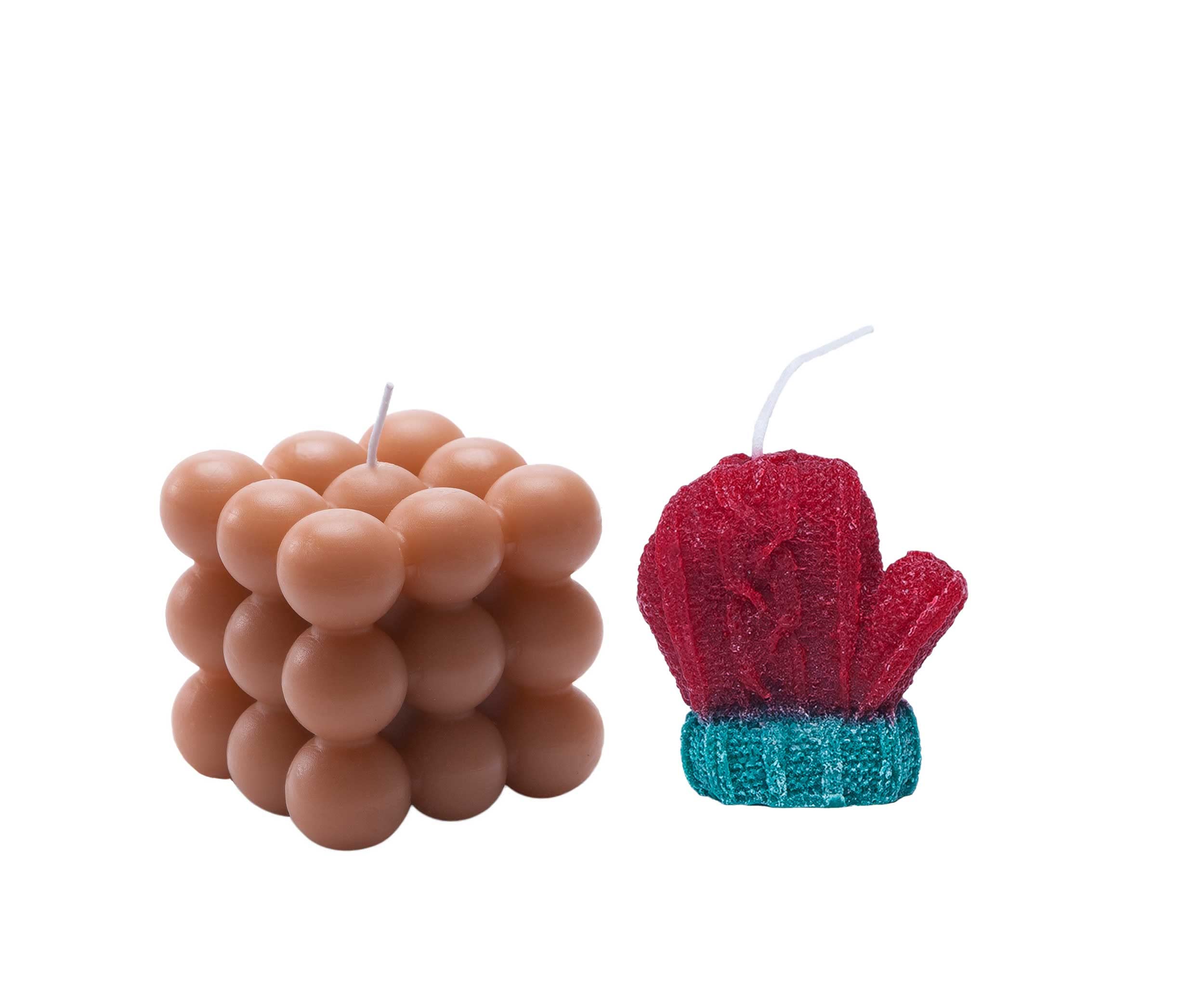 Carol Cao Bubble Candle Christmas Tree Candle Scented Candle for Home Cool Candles for Wedding Birthday Party Decor with Flower Fragrance (Mitten + Bubble) Christmas Gifts