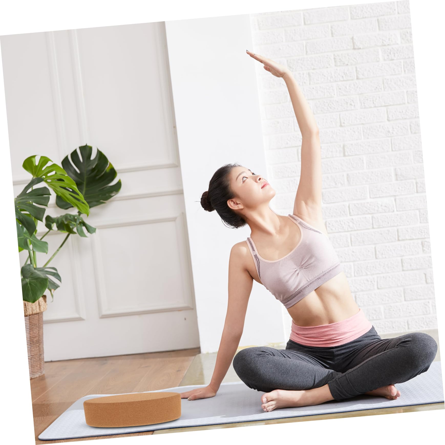 Yoga-Blöcke yogamatte Yogataschenblöcke Tanzblöcke Yoga-Keilblock Trainingsblock Yoga-Stein Balance-Block Yoga-Block Yoga-Polster Dehnungsblöcke Polsterkissen Kork Light Brown