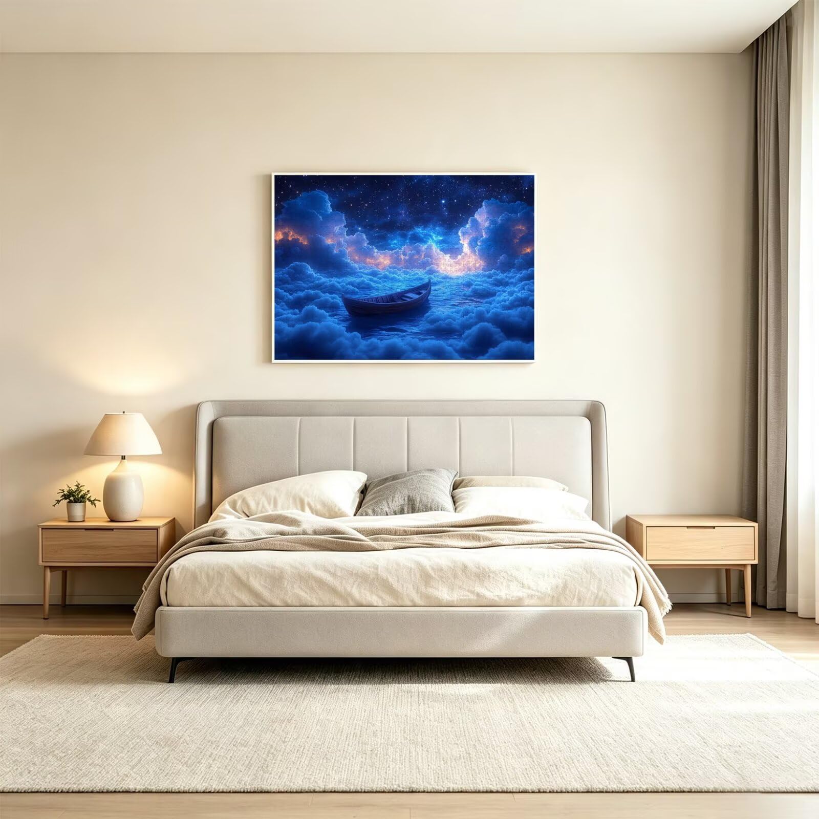 5000 sztuk puzzli dla dorosłych, gry rodzinne, gwiaździste niebo, łódź, n