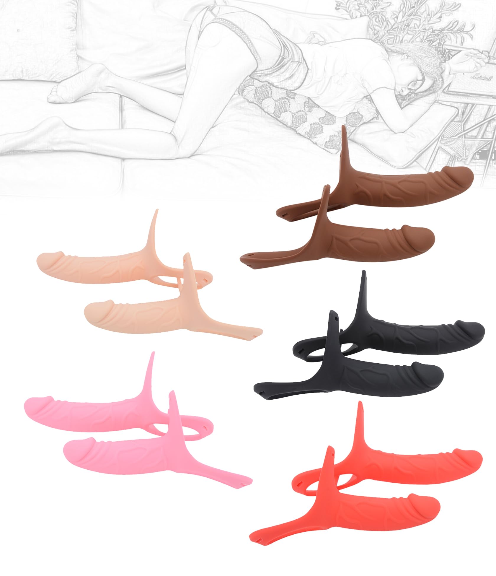 Funda Hueca para Pene Ampliadora Strapon Strap-On Strap-On Consolador Pene Correa Ajustable Ampliadora Masturbador Juguete Sexual para Hombres Mujeres